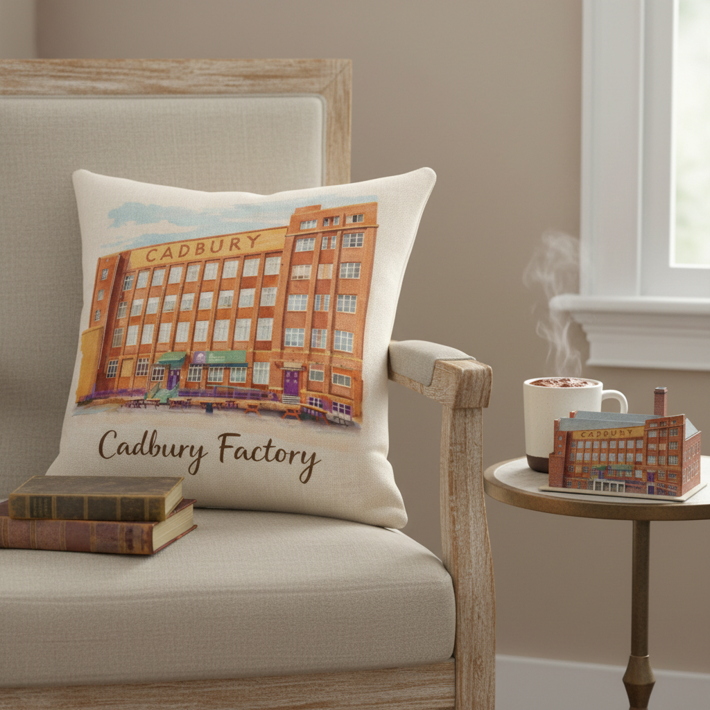Bournville - Cushion - Stylised Painting Design - Stylised Painting Design