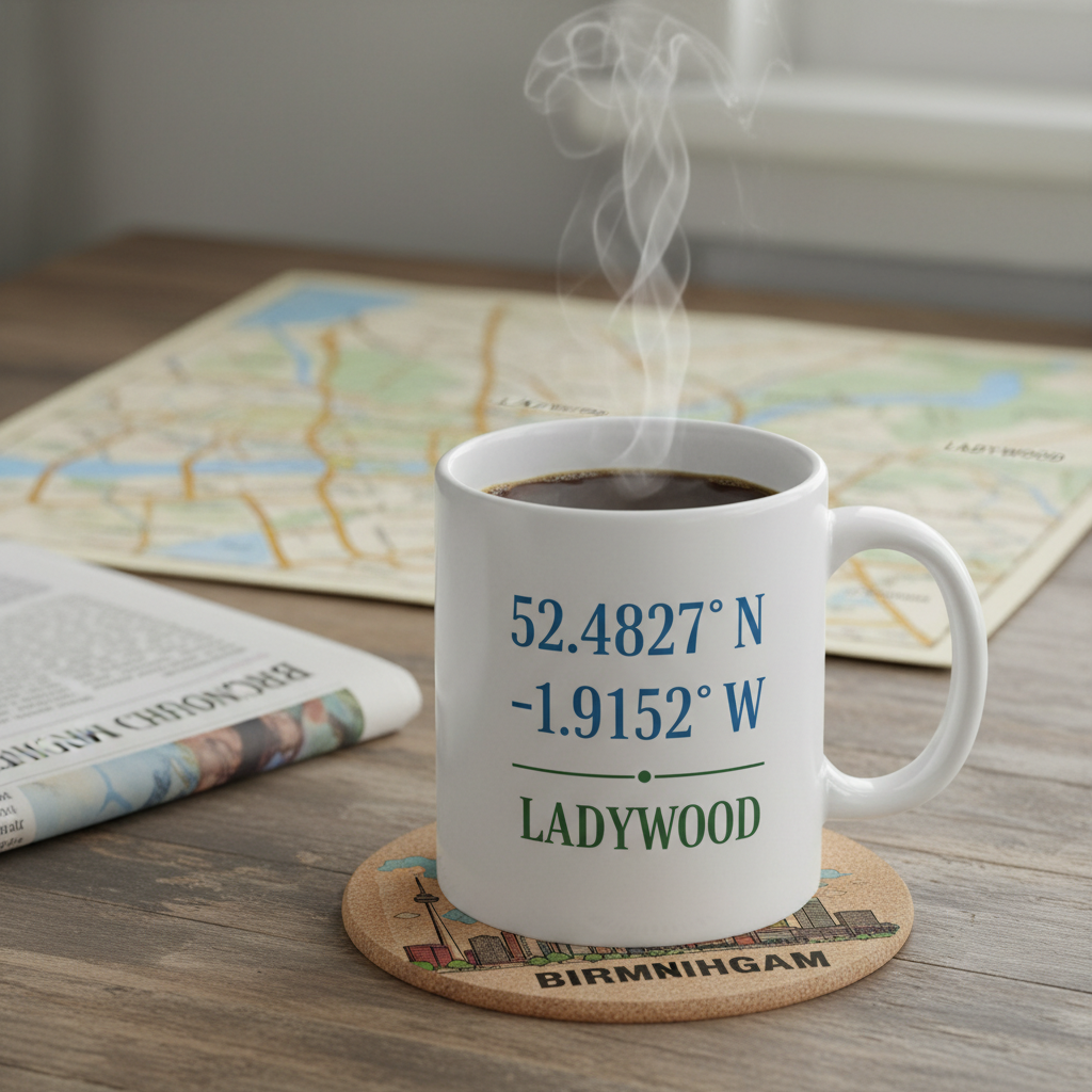 Ladywood - Mug - Minimalist Coordinates Design