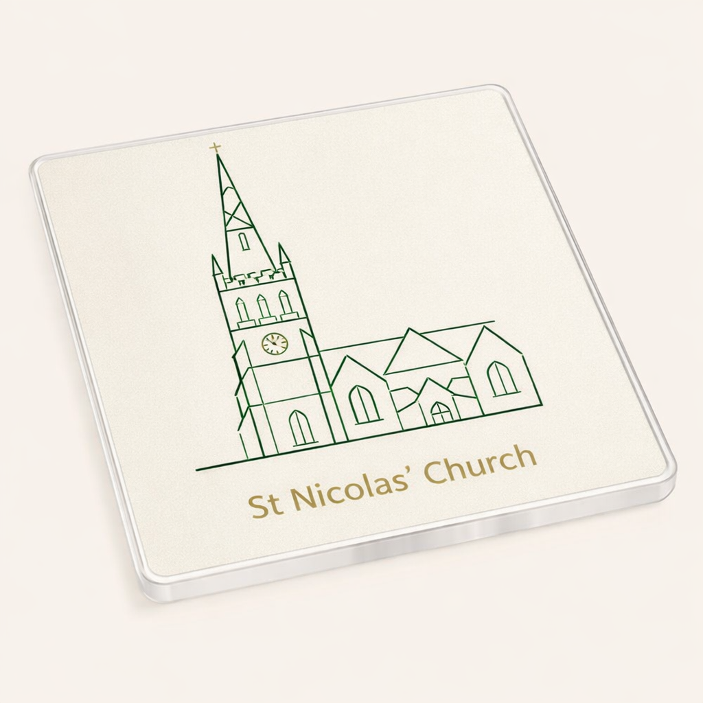 Kings Norton - Coaster - Geometric Lines - St Nicolas Church
