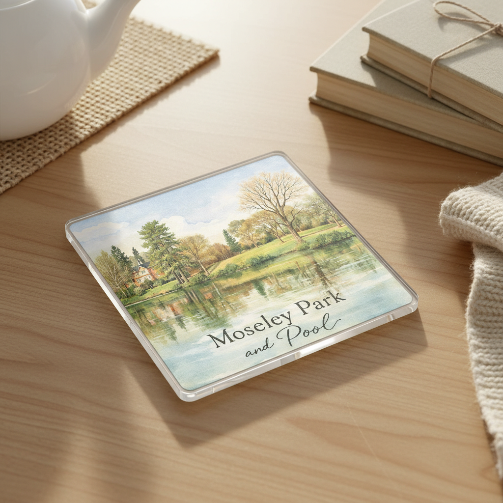 Moseley - Coaster - Soft Watercolours - Moseley Park & Pool