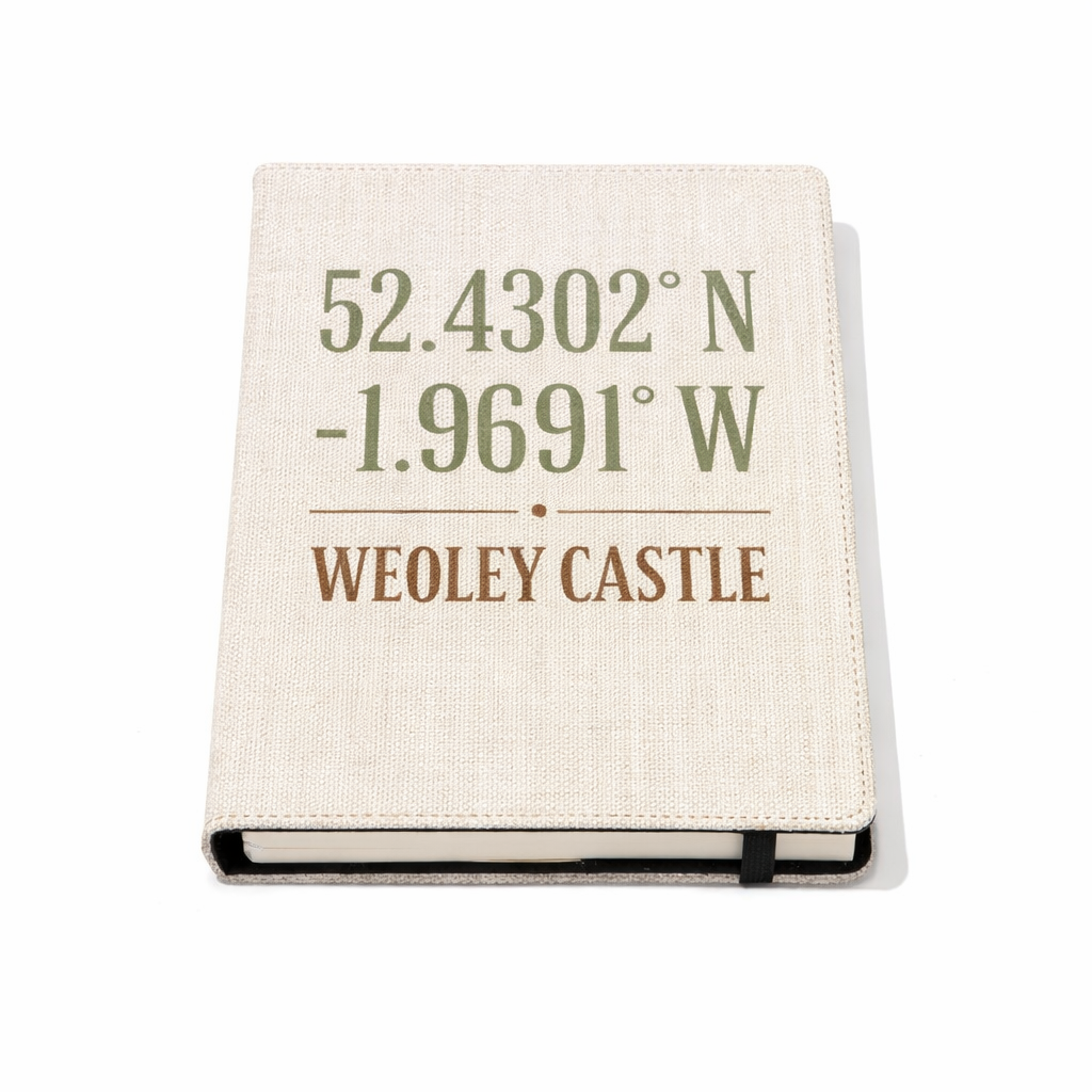 Weoley Castle - Notepad - Minimalist Coordinates Design