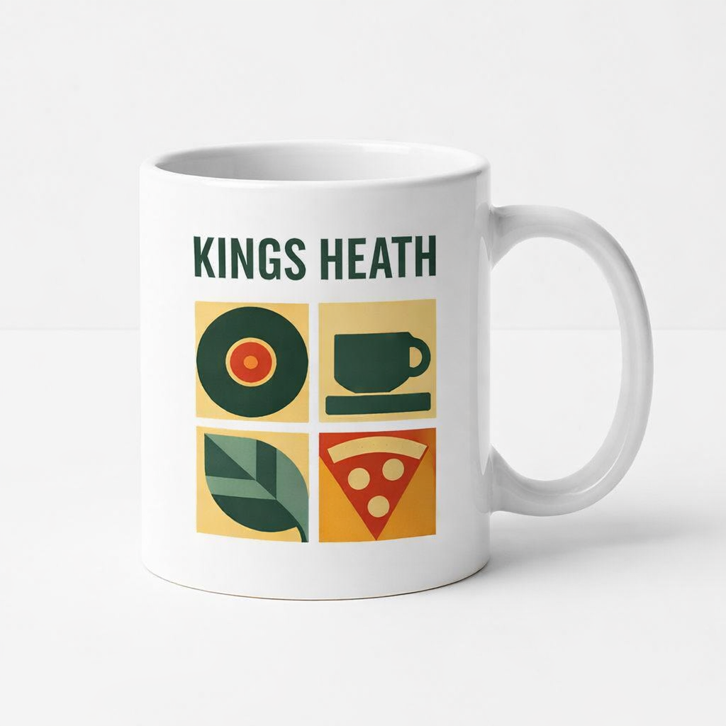 Kings Heath - Mug - Geometric Grid Design