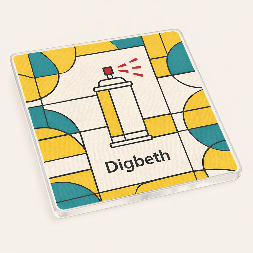 Digbeth - Coaster - Geometric Lines - Spray Paint Can