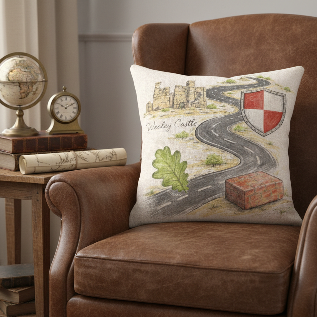 Weoley Castle - Cushion - Whimsical Illustrations Design