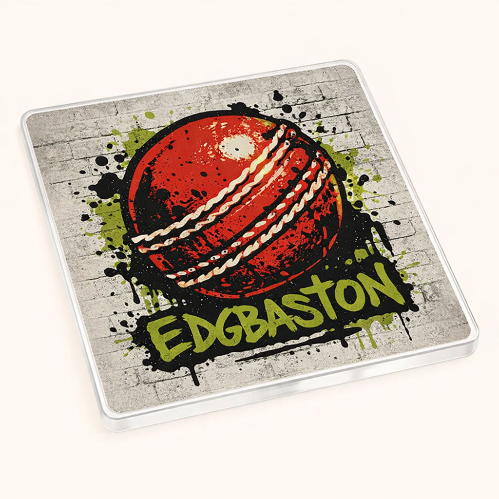 Edgbaston - Coaster - Urban Street Art - Cricket Ball