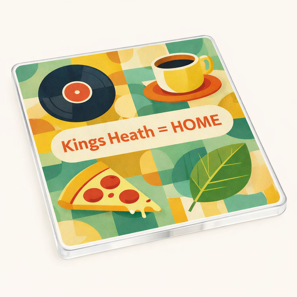 Kings Heath - Coaster - Mid-Century Retro - Local Icons
