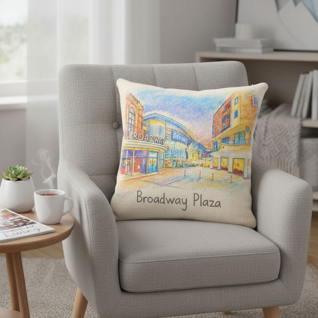 Ladywood - Cushion - Artistic Illustration Design - Broadway Plaza