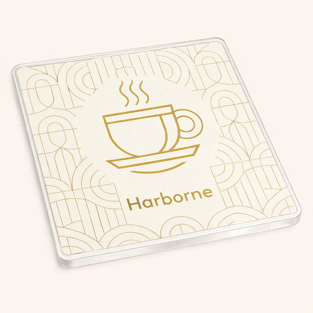 Harborne - Coaster - Geometric Lines - Coffee Cup