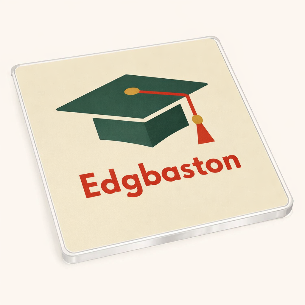 Edgbaston - Coaster - Mid-Century Retro - Graduation Cap