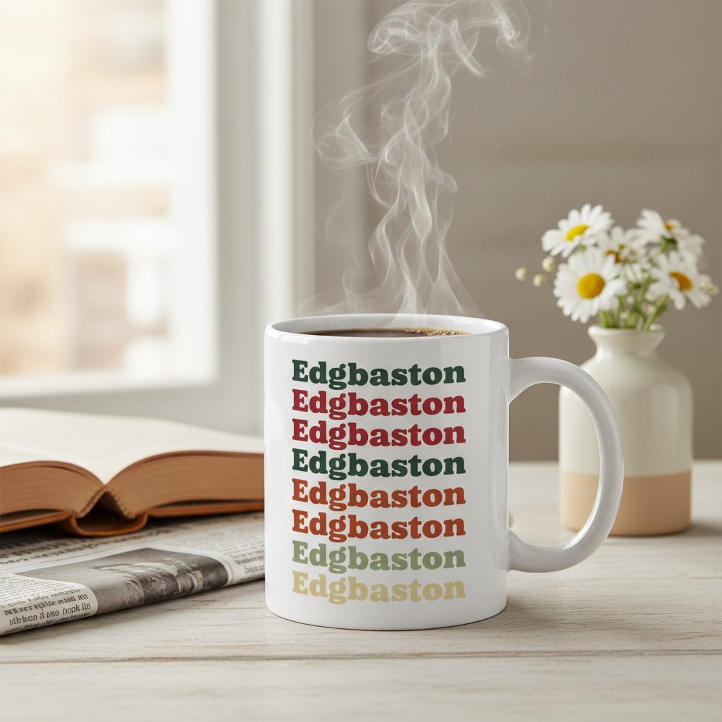Edgbaston - Mug - Retro Typography Design