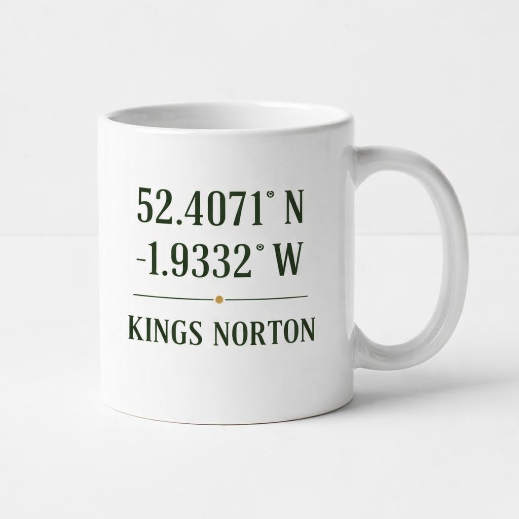 Kings Norton - Mug - Minimalist Coordinates Design