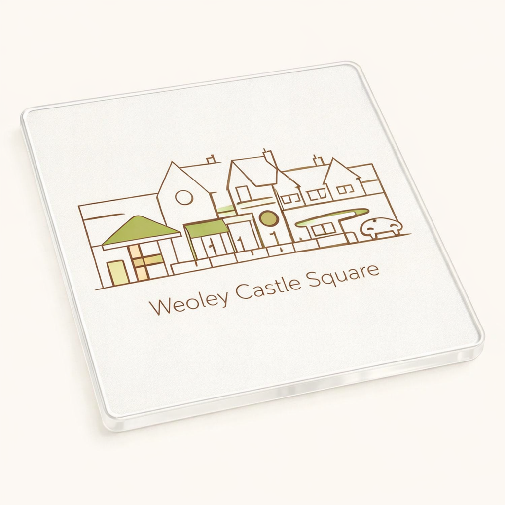 Weoley Castle - Coaster - Geometric Lines - Weoley Castle Square