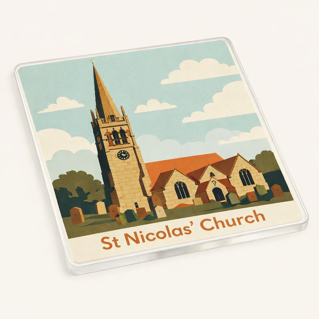 Kings Norton - Coaster - Mid-Century Retro - St Nicolas Church