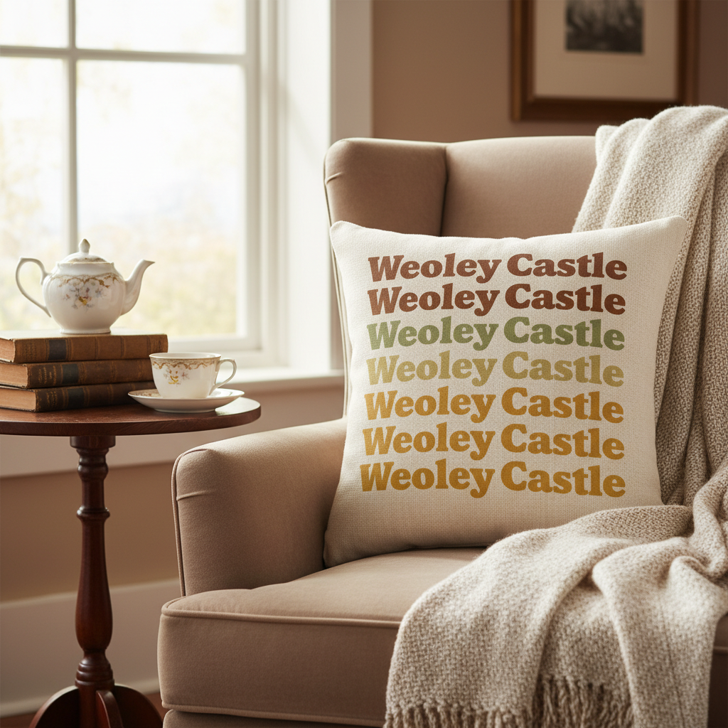 Weoley Castle - Cushion - Retro Typography Design