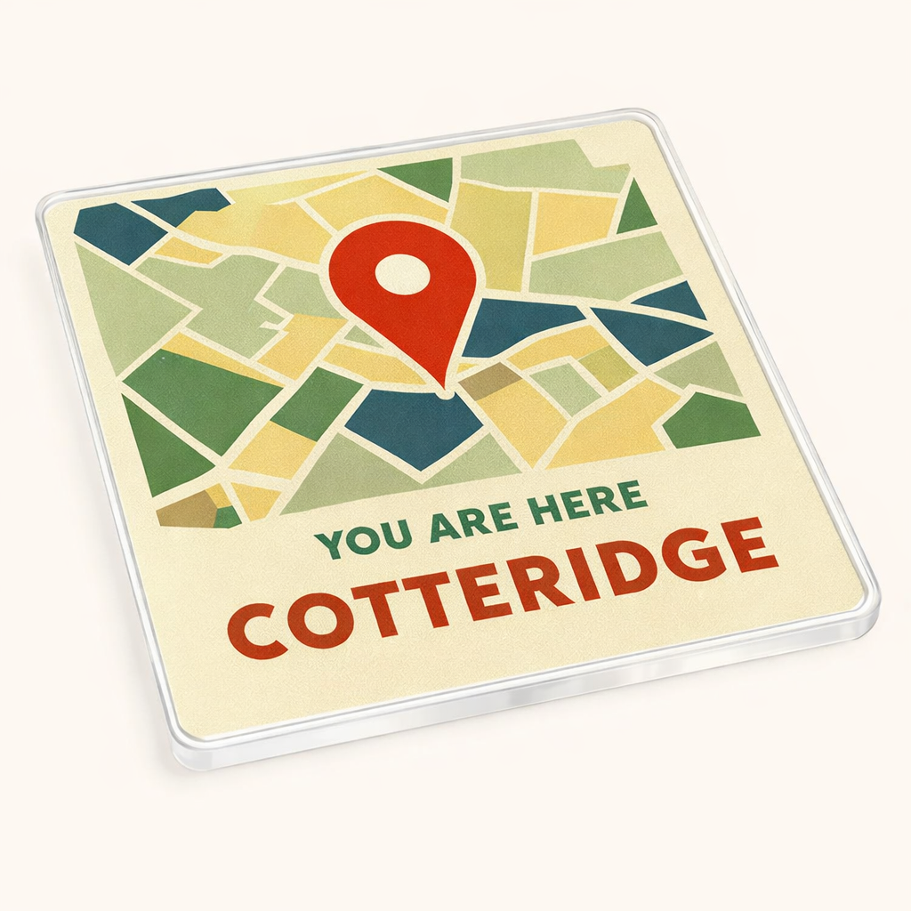 Cotteridge - Coaster - Mid-Century Retro - Location Pin