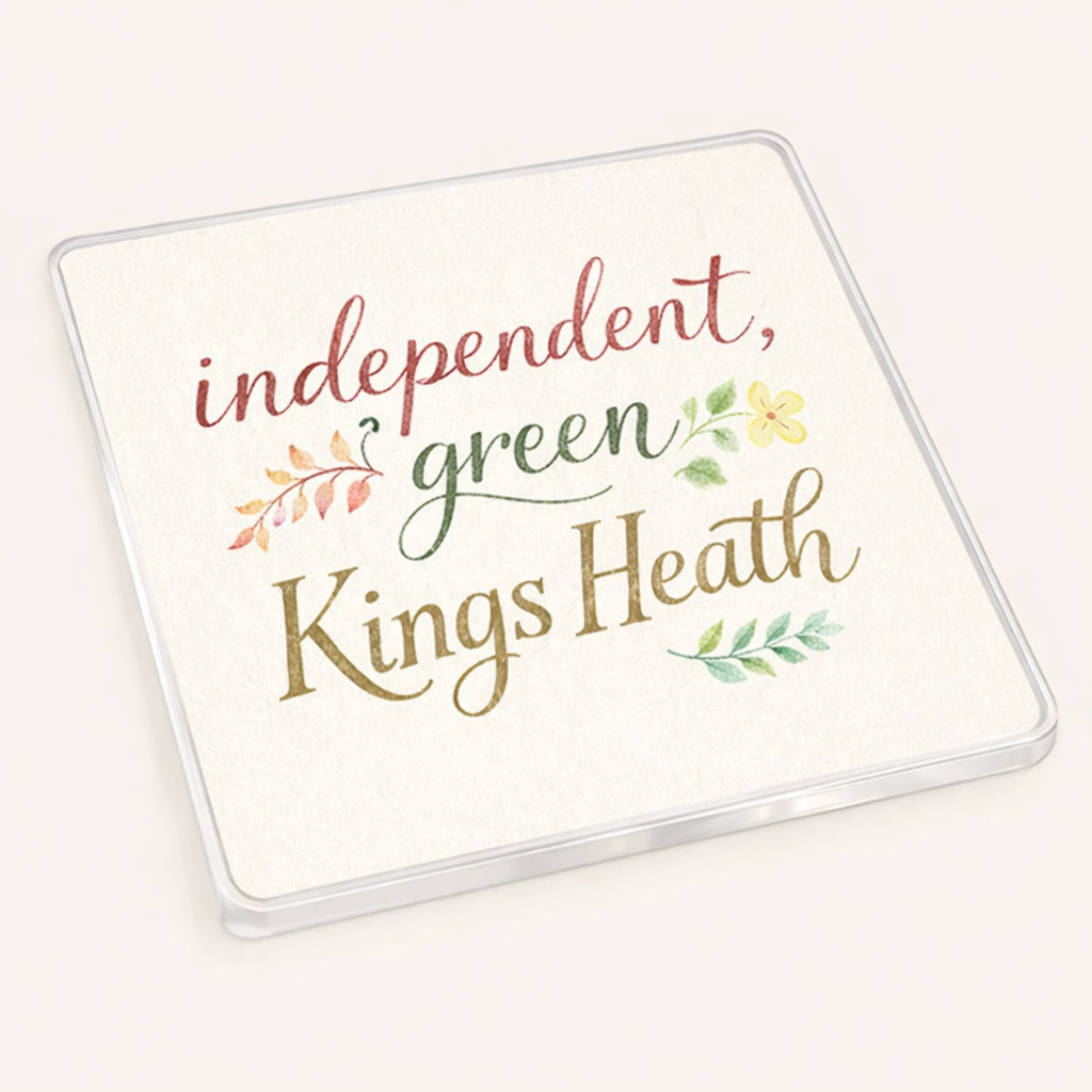 Kings Heath - Coaster - Soft Watercolours - Word Stack