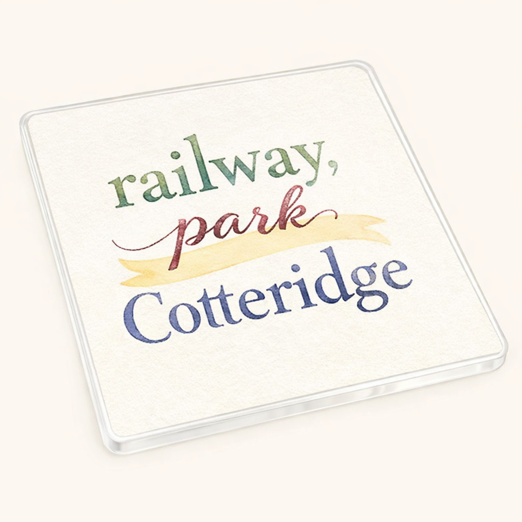 Cotteridge - Coaster - Soft Watercolours - Word Stack