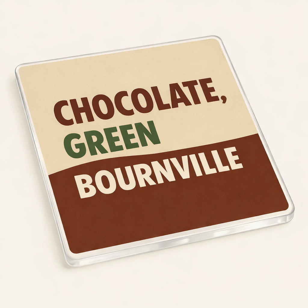 Bournville - Coaster - Mid-Century Retro - Word Stack