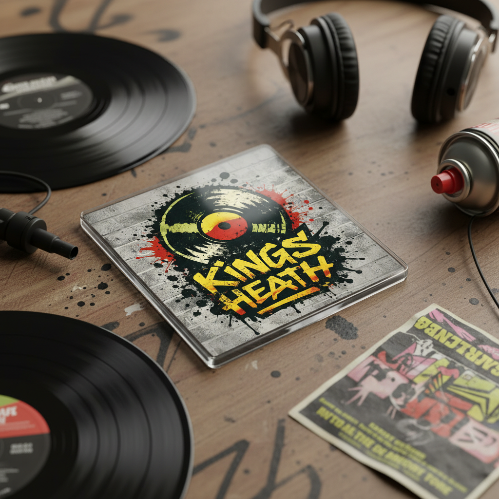 Kings Heath - Coaster - Urban Street Art - Vinyl Record