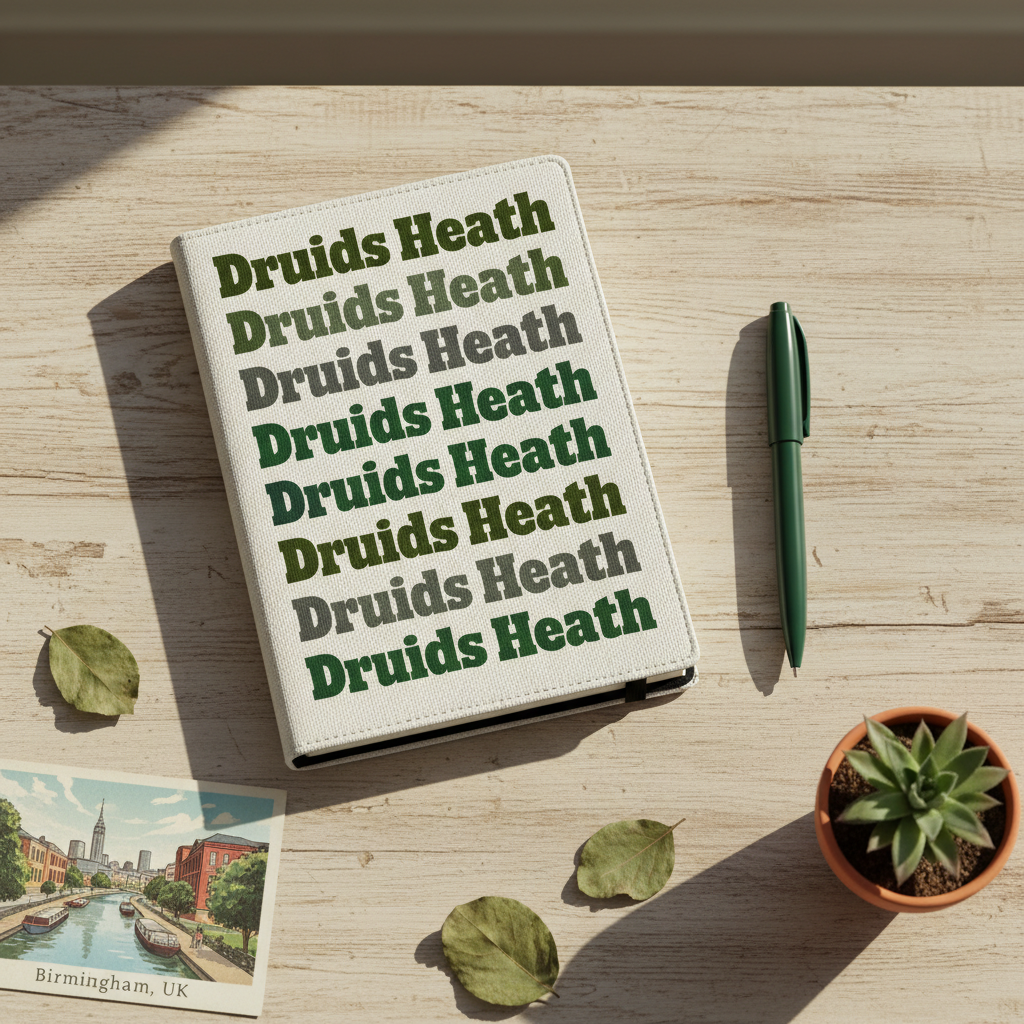 Druids Heath - Notepad - Retro Typography Design