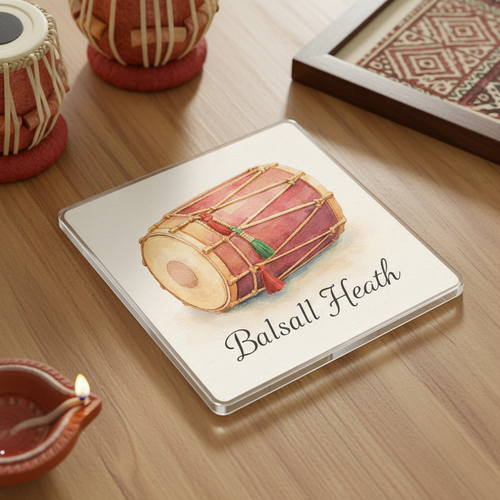 Balsall Heath - Coaster - Soft Watercolours - Dohl Drum