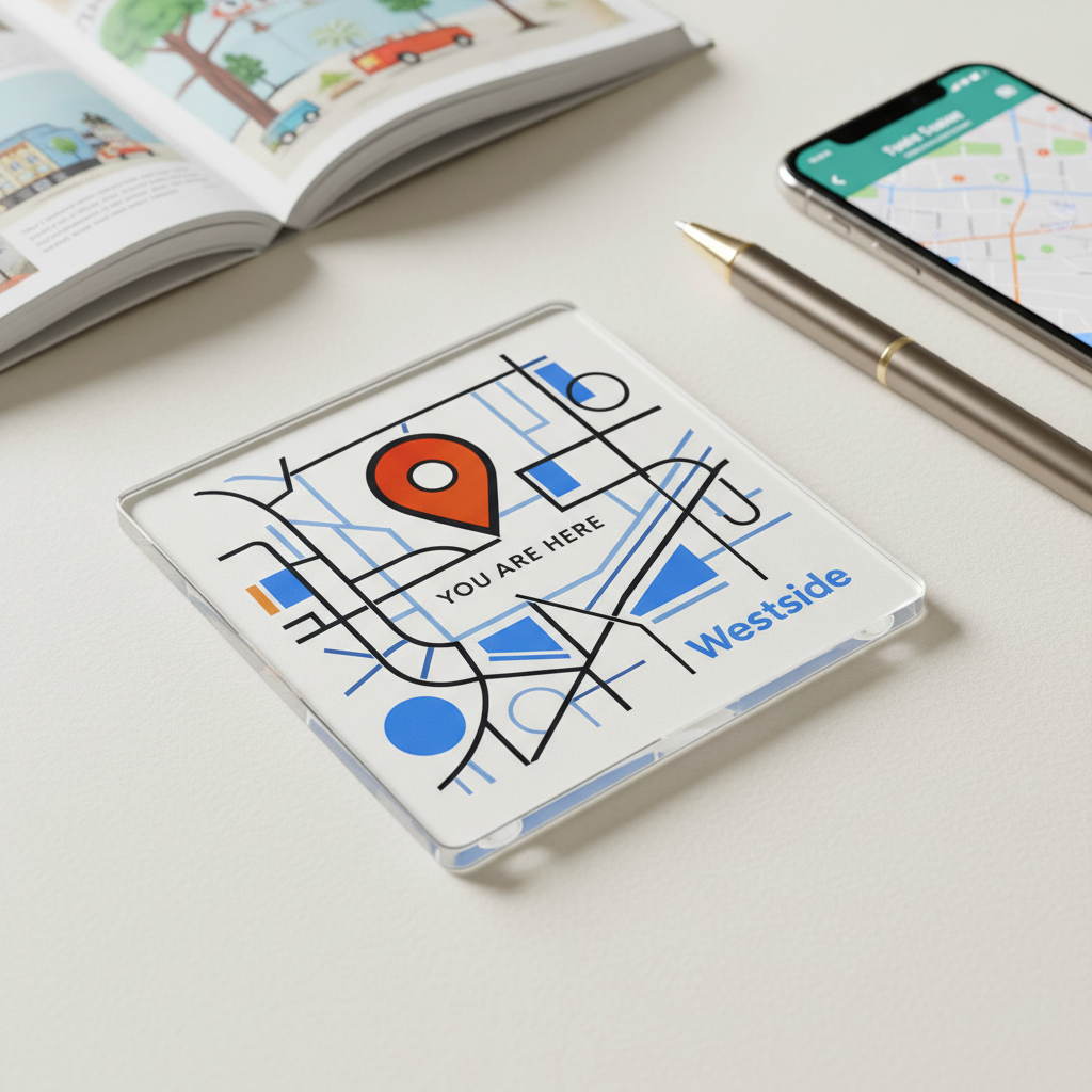 Westside - Coaster - Geometric Lines - Location Pin