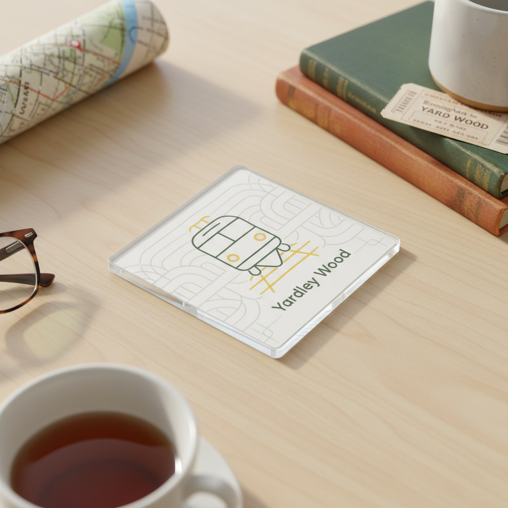 Yardley Wood - Coaster - Geometric Lines - Train