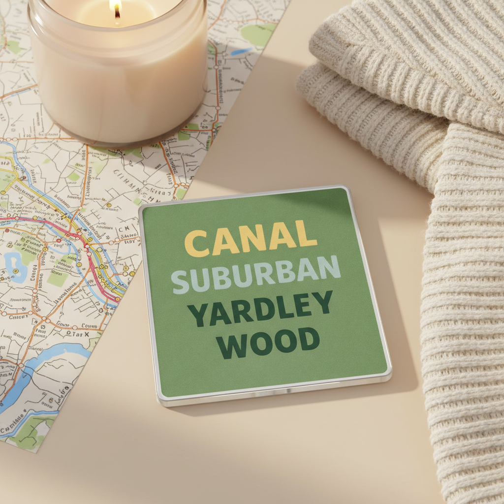 Yardley Wood - Coaster - Mid-Century Retro - Word Stack