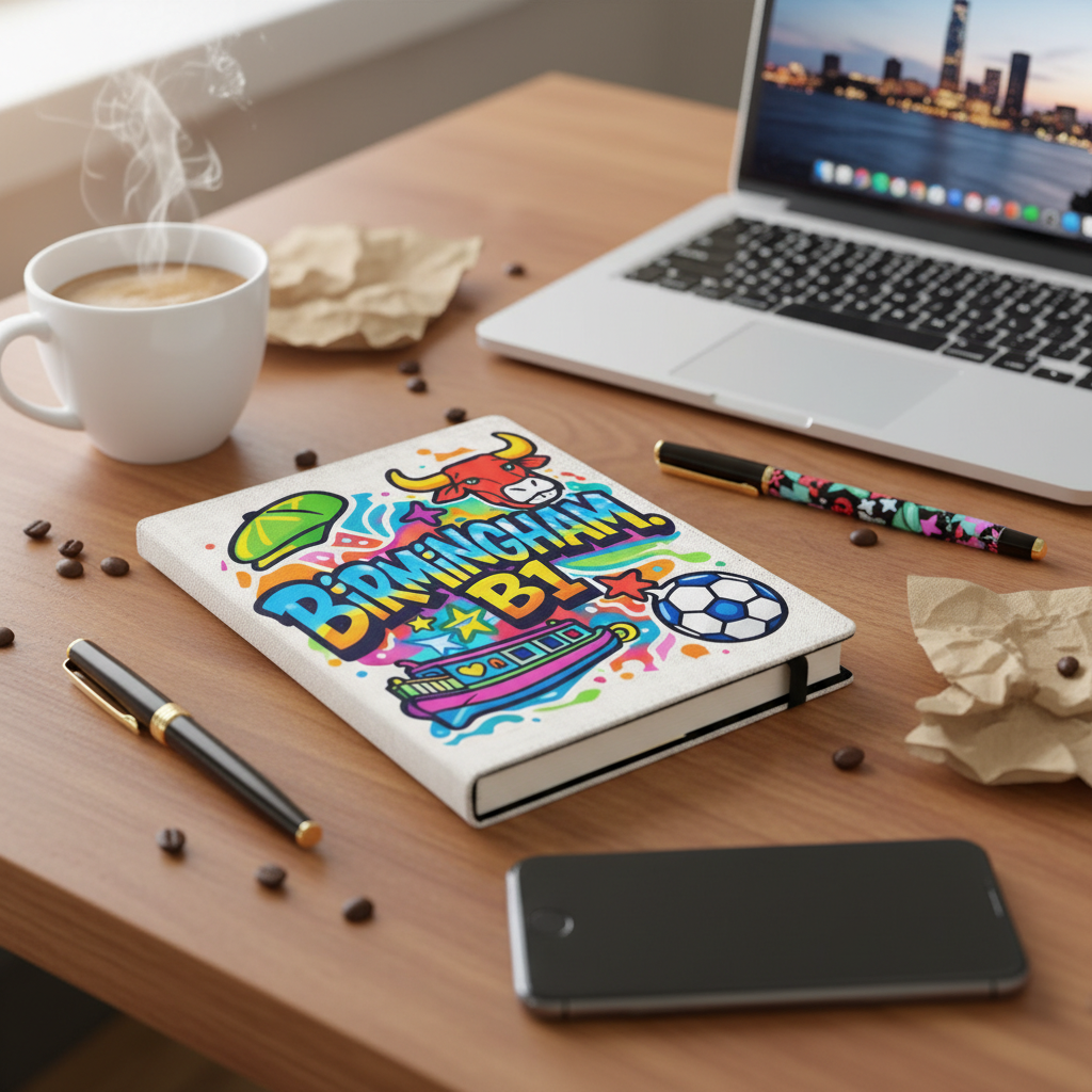Birmingham -  Notepad  - Graffiti Urban Football Design