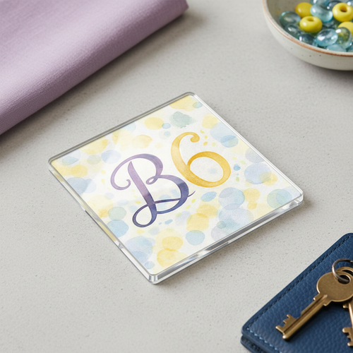 Aston Villa Supporter Acrylic Coaster Gift - Unique Watercolour B6 Splash Design Home Decor