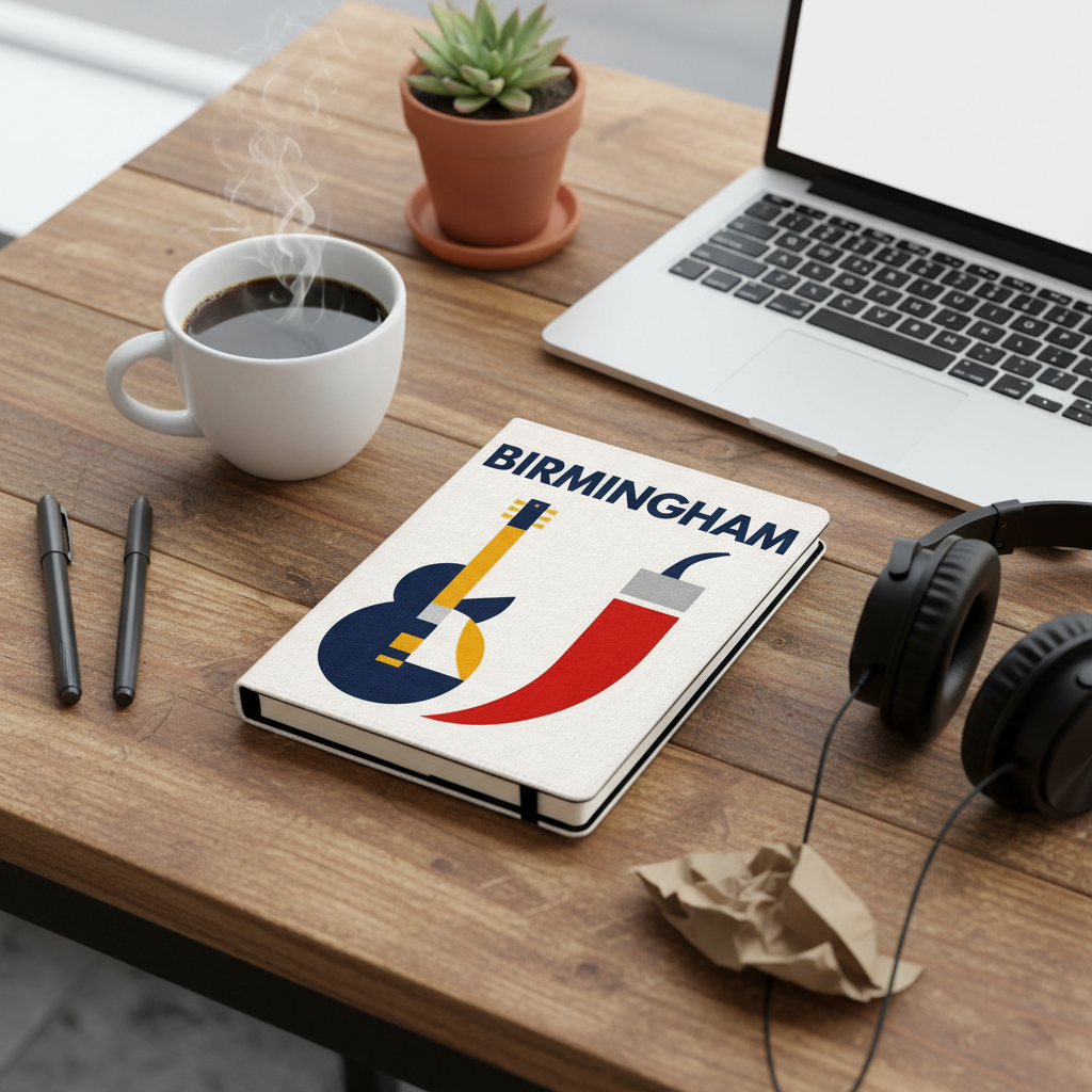 Birmingham - Notepad - Geometric Iconography Design Home of Metal