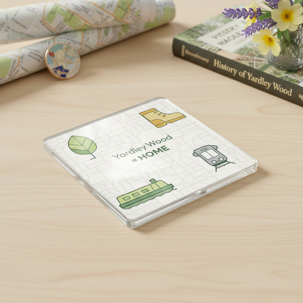 Yardley Wood - Coaster - Geometric Lines - Local Icons