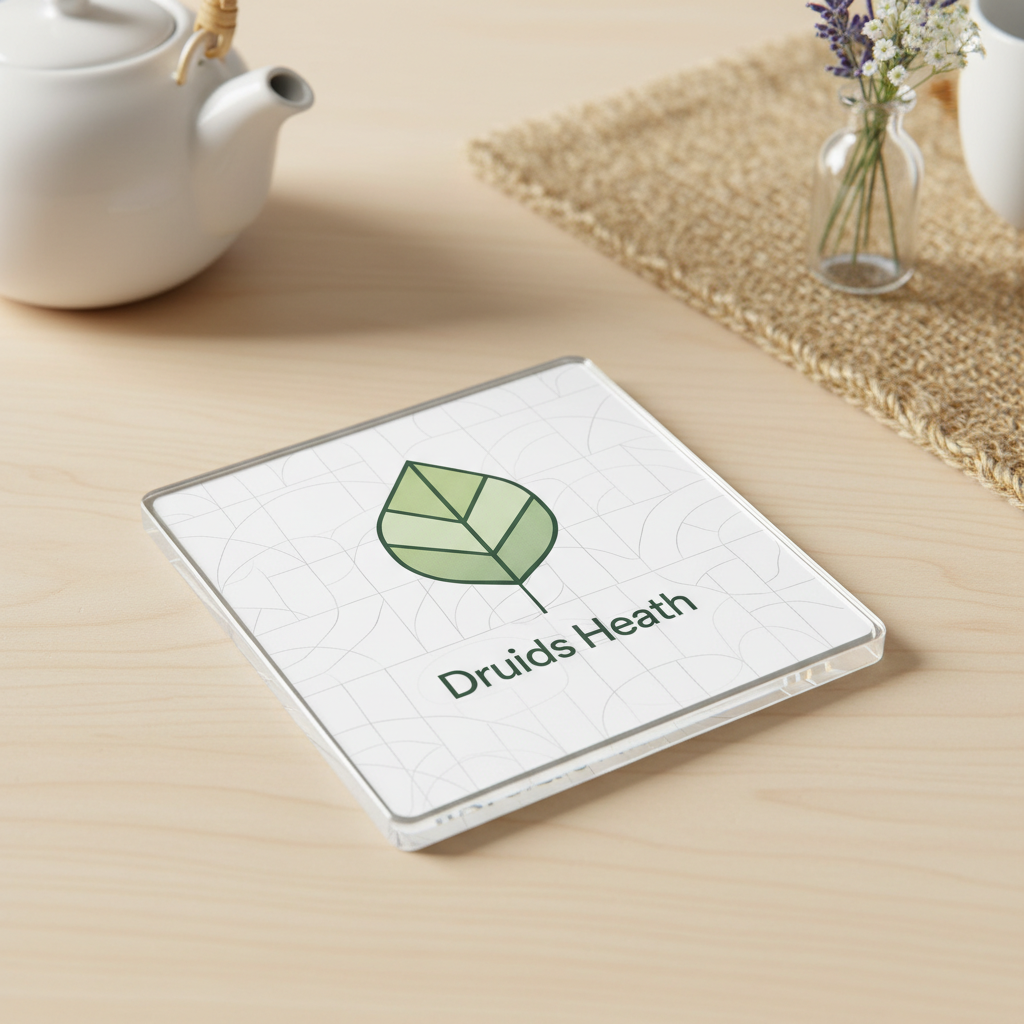 Druids Heath - Coaster - Geometric Lines - Leaf