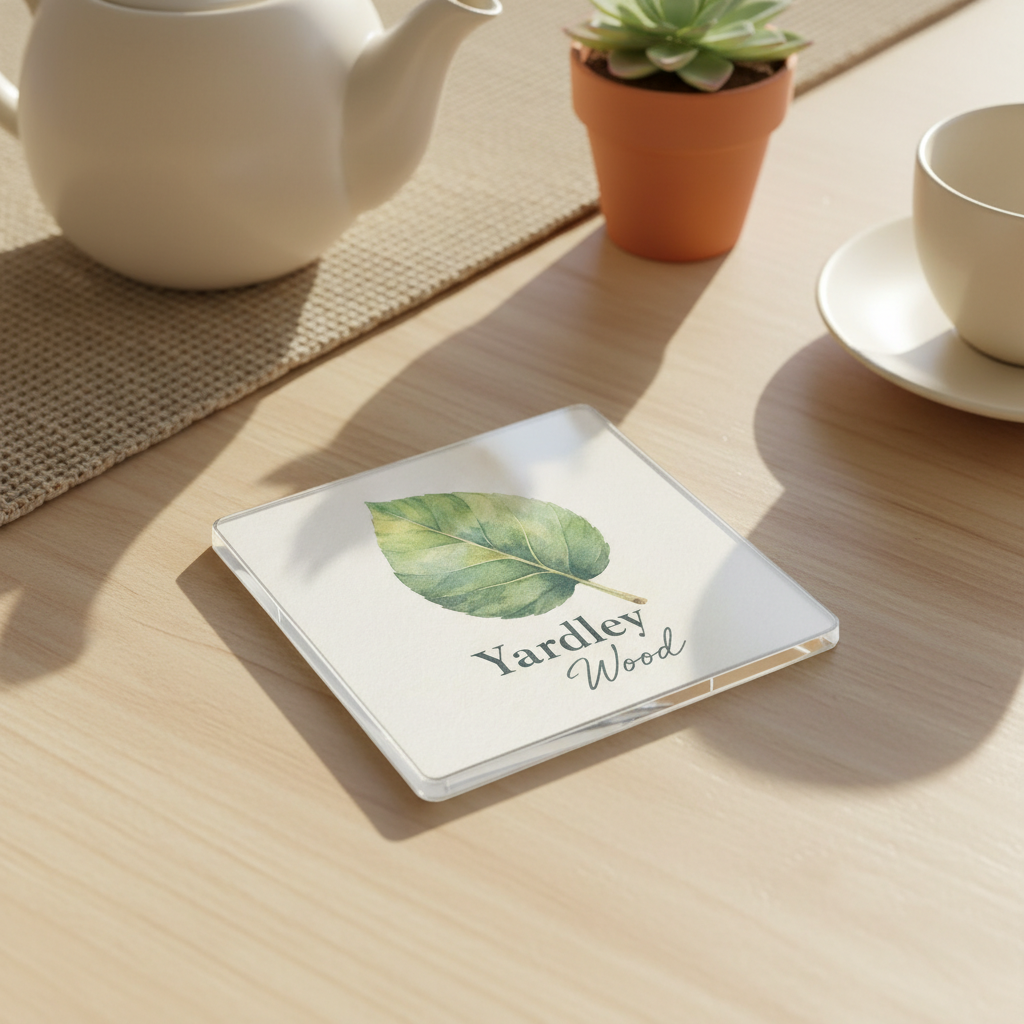 Yardley Wood - Coaster - Soft Watercolours - Leaf