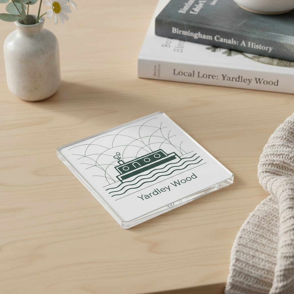 Yardley Wood - Coaster - Geometric Lines - Canal Boat