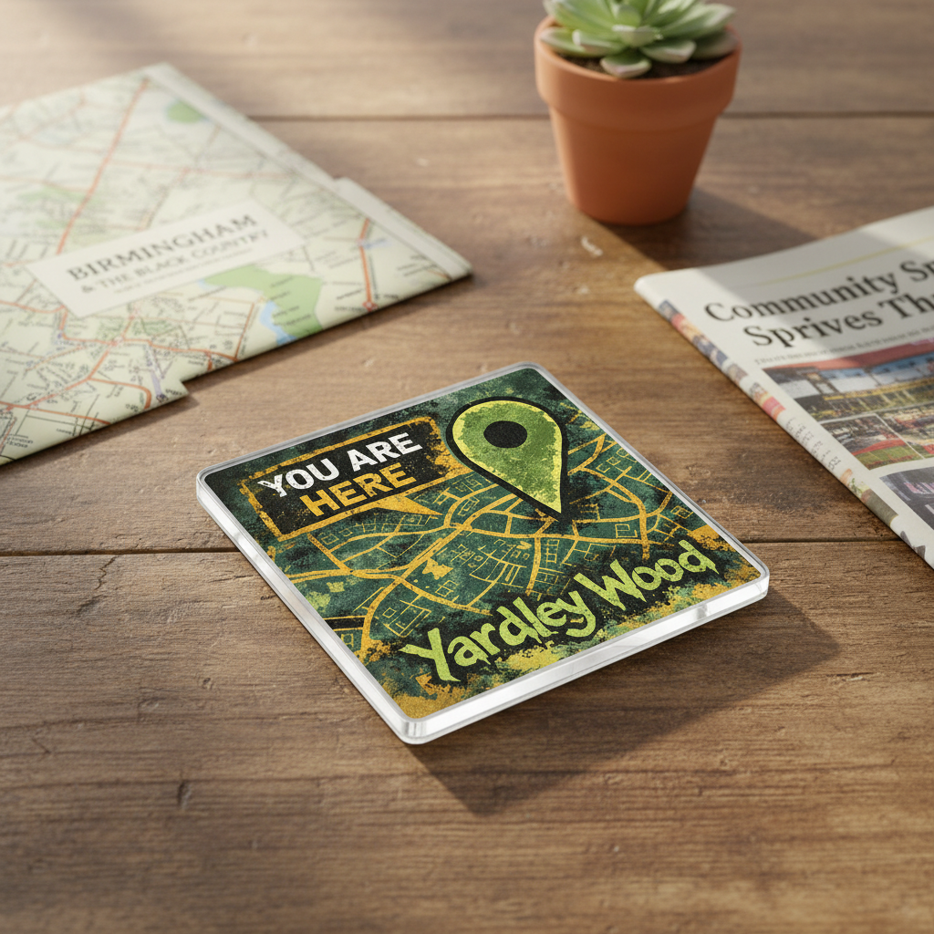 Yardley Wood - Coaster - Urban Street Art - Location Pin