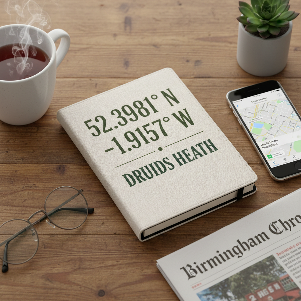 Druids Heath - Notepad - Minimalist Coordinates Design