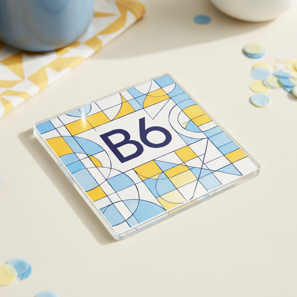 Acrylic Coaster Gift - Aston Villa FC Supporter Minimalist Design - Unique Football Fan Present