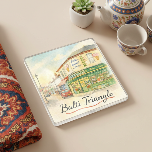 Balsall Heath - Coaster - Soft Watercolours - Balti Triangle