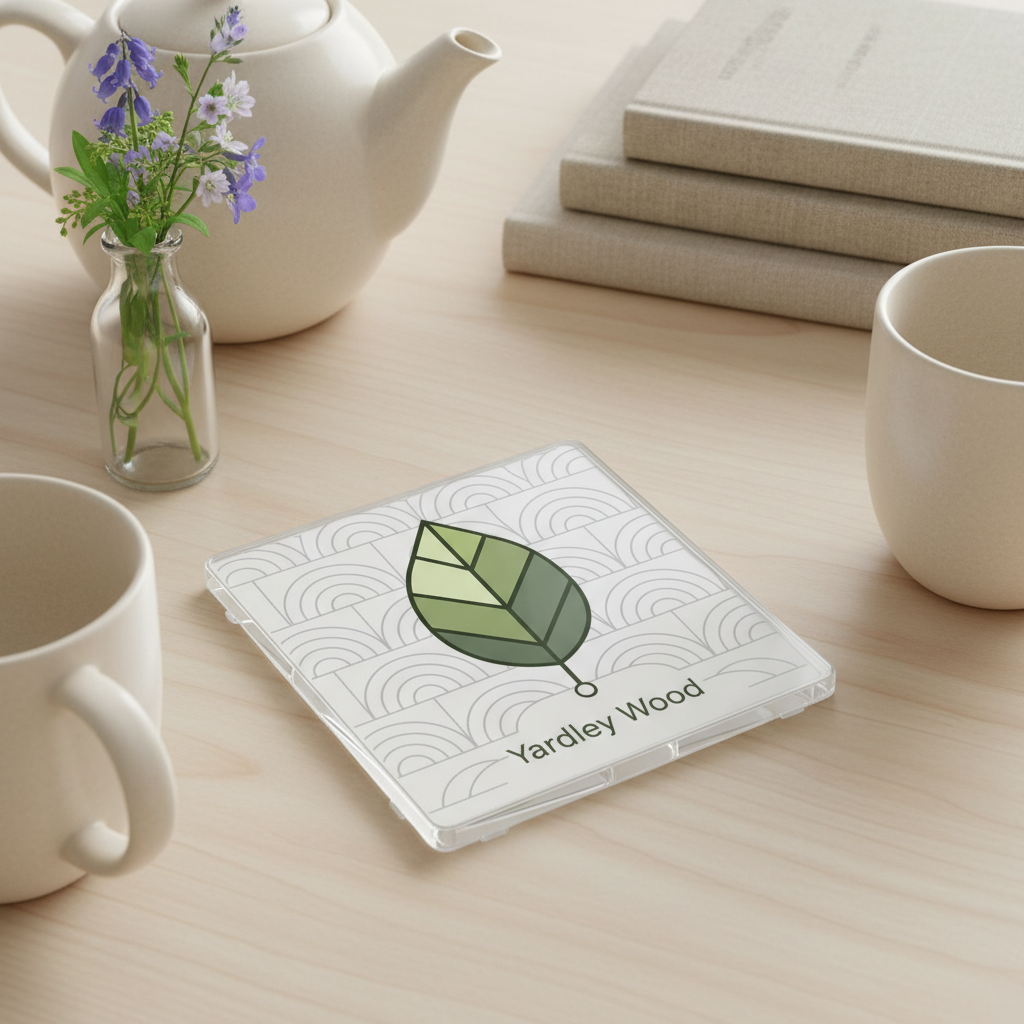 Yardley Wood - Coaster - Geometric Lines - Leaf