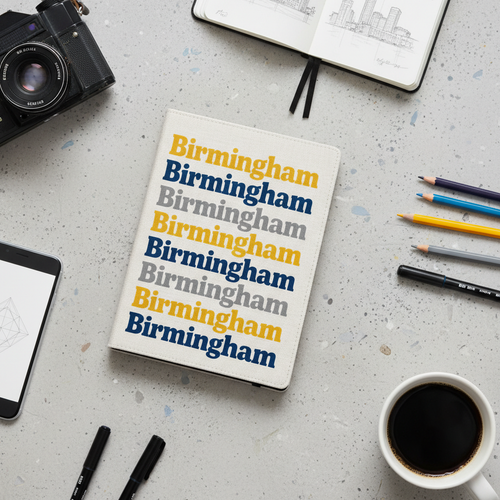 Birmingham - Notepad - Retro Typography Design