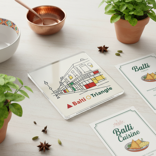 Balsall Heath - Coaster - Geometric Lines - Balti Triangle