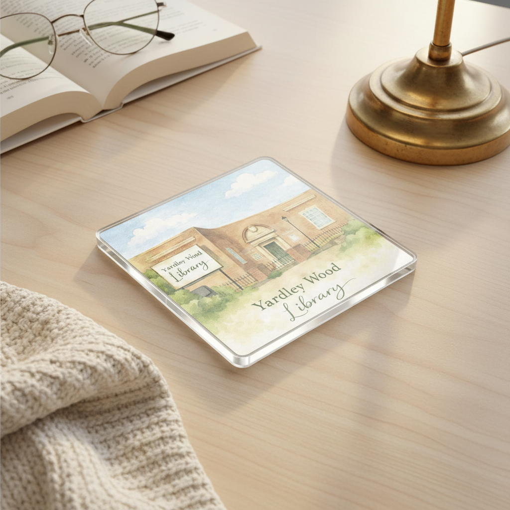 Yardley Wood - Coaster - Soft Watercolours - Yardley Wood Library