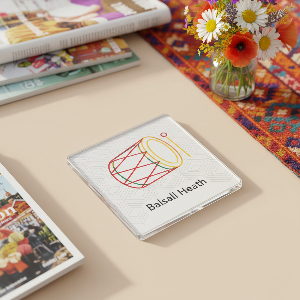 Balsall Heath - Coaster - Geometric Lines - Dohl Drum