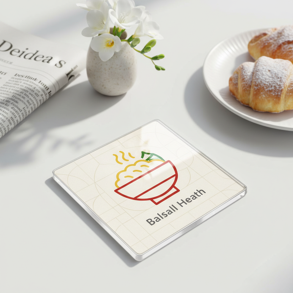 Balsall Heath - Coaster - Geometric Lines - Balti Dish