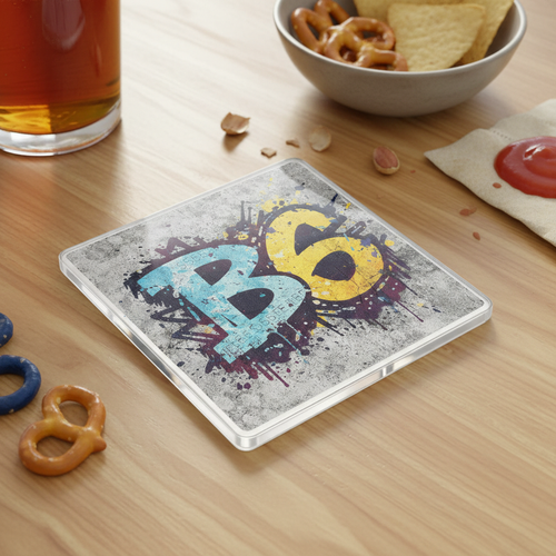 Aston Villa FC Urban Vibe B6 Acrylic Coaster Gift - Unique Graffiti Design for Football Enthusiasts