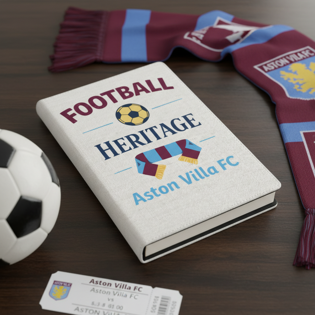 Aston Villa Claret Pride Linen Notepad Gift - Personalised Football Supporter Stationery
