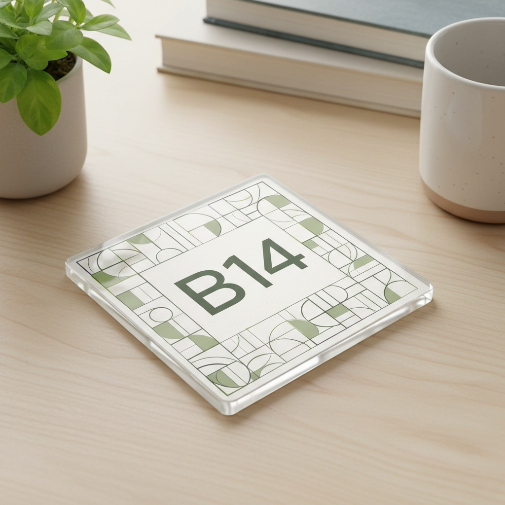 Yardley Wood - Coaster - Geometric Lines - Postcode