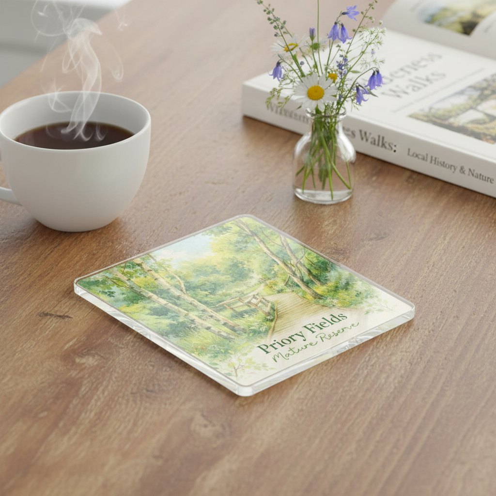 Yardley Wood - Coaster - Soft Watercolours - Priory Fields Nature Reserve