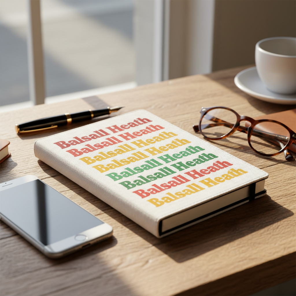 Balsall Heath - Notepad - Retro Typography Design